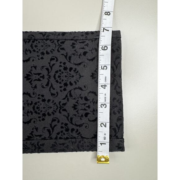 NYDJ Womens Velvet Burnout Legging Pull On Pants Fairy Grunge 6 Black Whimsigoth - Picture 4 of 13